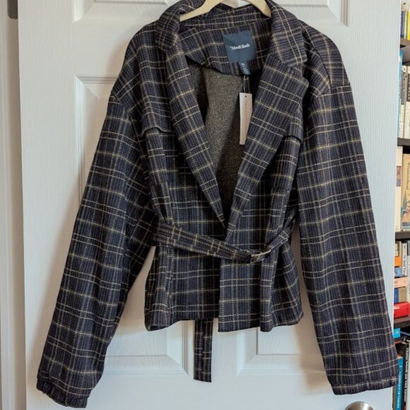 ModCloth Wrap Blazer Jacket in sparkly plaid - Picture 2 of 8